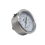 Load image into Gallery viewer, HFS -30 HG-160 PSI, 2.5&quot; Diameter Vacuum Air Pressure Gauge (316 Stainless Steel) Back Mount
