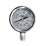 Load image into Gallery viewer, HFS -30 HG-160 PSI, 2.5&quot; Diameter Vacuum Air Pressure Gauge (316 Stainless Steel) Bottom Mount Oil filled
