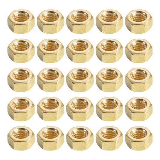 Thread Hex Nuts 5/16"-18, Solid Brass Hex Nut (25 Pack)