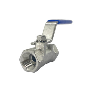 One Piece Ball Valve NPT Female x NPT Female 150 PSI Stainless Steel 304