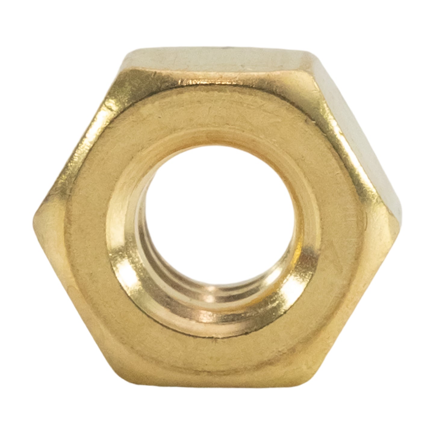 Thread Hex Nuts 1/4"-20, Solid Brass Hex Nut (50 Pack)