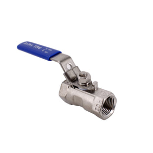 One Piece Ball Valve NPT Female x NPT Female 150 PSI Stainless Steel 304