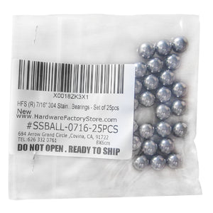 25Pcs 7/16" Ball Bearings Stainless Steel 304