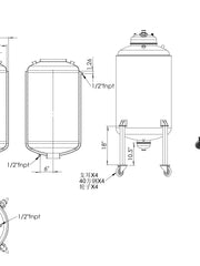 Load image into Gallery viewer, Hardware Factory Store Inc - HFS (R) 24x40 Bottom Spout Base with Spherical Lid and Jacketed - [variant_title]
