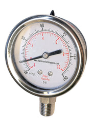 Load image into Gallery viewer, Dual Scale Vacuum Pressure Gauge, 2.5&quot;, -30 HG-150 PSI
