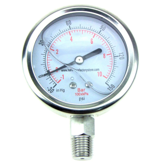 Dual Scale Vacuum Pressure Gauge, 2.5