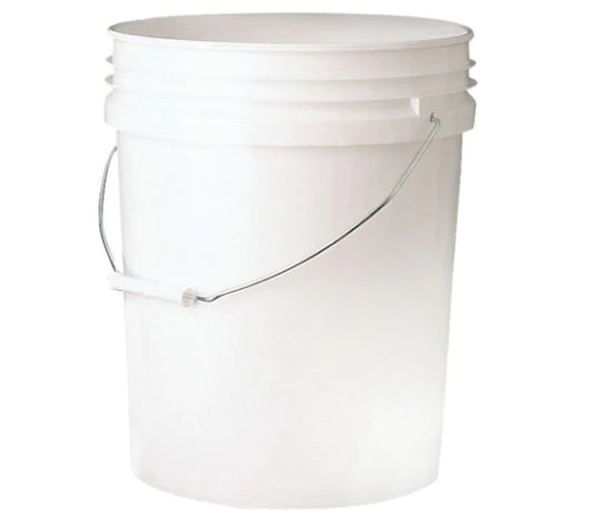 5 Gallon Bucket Without LID White Plastic