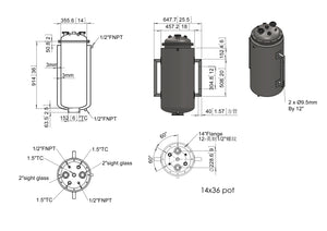 Hardware Factory Store Inc - 14x36 Bottom Spout Base with Spherical Lid and Jacketed - [variant_title]