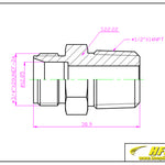 Load image into Gallery viewer, Compression Tube Fitting 1/2&quot; Tube OD x 1/2&quot; NPT Male Connector 316 Stainless Steel
