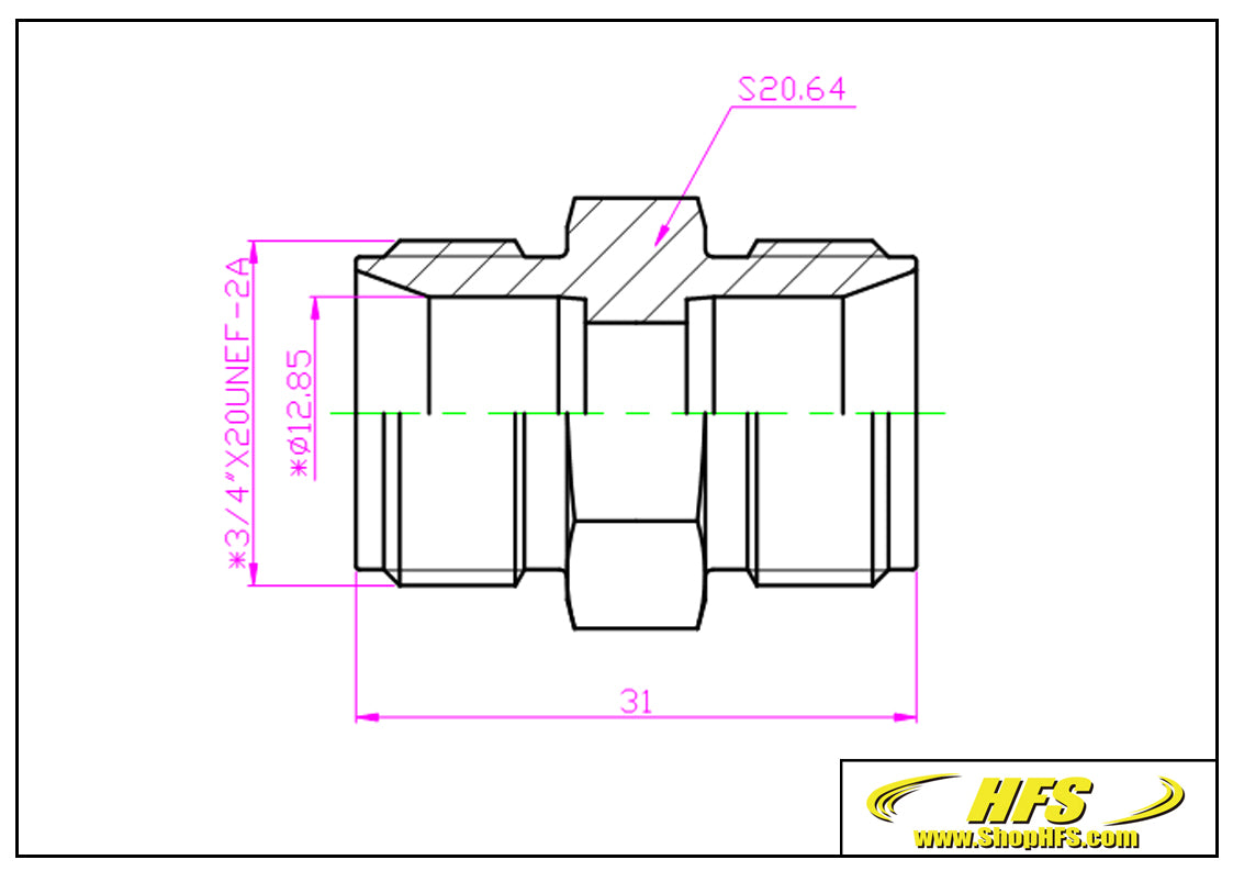 Compression Tube Fitting Union 1/2" Tube OD Adapter Stainless Steel 316