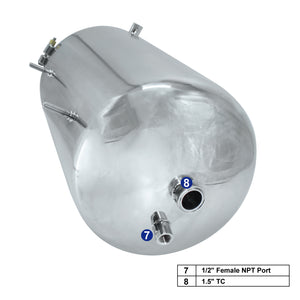 Hardware Factory Store Inc - 12 X 24 Bottom Spout Base with Spherical Lid - [variant_title]