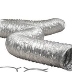 Load image into Gallery viewer, Non-Insulated Ducting Aluminum Foil Vent With 2 Clamps, 25-Feet 6-Inch
