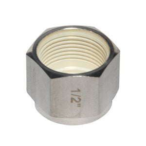 Compression Fitting Nut Adaptor Collar 1/2" Tube OD Stainless Steel 316
