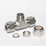Load image into Gallery viewer, Compression Fitting Tee 1/2&quot; x 1/2&quot; x 1/2&quot; Tube OD Stainless Steel 316
