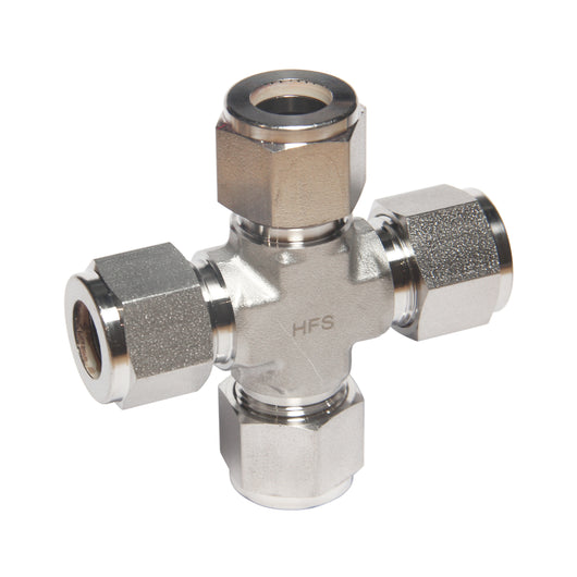 Compression Tube Fitting 4 Way Cross 1/2