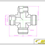 Load image into Gallery viewer, Compression Tube Fitting 4 Way Cross 1/2&quot; Tube OD Stainless Steel 316
