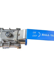 Load image into Gallery viewer, Three Piece Ball Valve Tri Clamp PTFE Lines Stainless Steel 304

