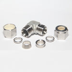 Load image into Gallery viewer, Compression Tube Fitting 90 Degree Elbow 1/2&quot; Tube OD x 1/2&quot; Tube OD Stainless Steel 316
