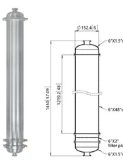 Load image into Gallery viewer, HFS(R)  6&#39;&#39; Material Spool Vessel, Complete, Ready to use
