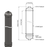 Load image into Gallery viewer, HFS(R)  6&#39;&#39; Material Spool Vessel, Complete, Ready to use
