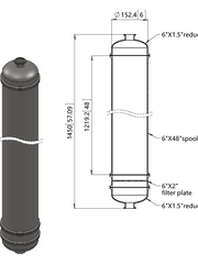 Load image into Gallery viewer, HFS(R)  6&#39;&#39; Material Spool Vessel, Complete, Ready to use
