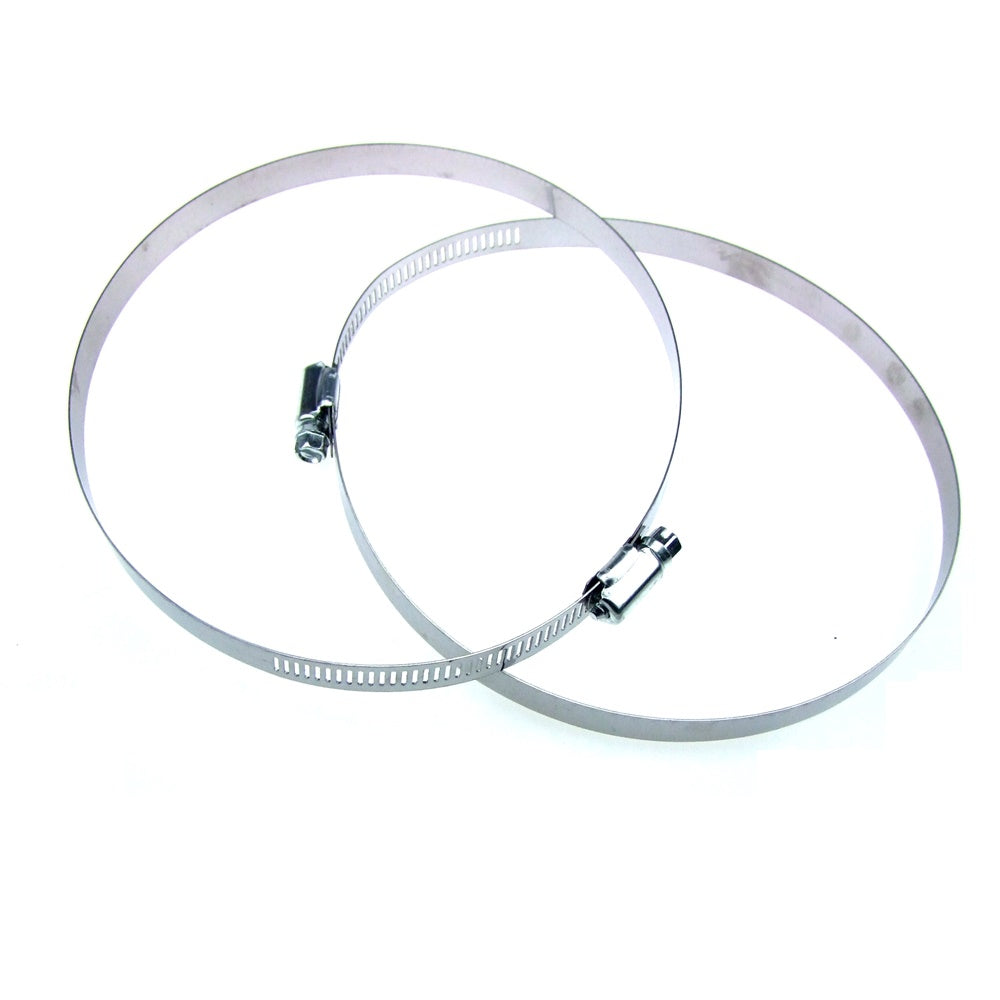 Non-Insulated Ducting Aluminum Foil Vent With 2 Clamps, 25-Feet 6-Inch