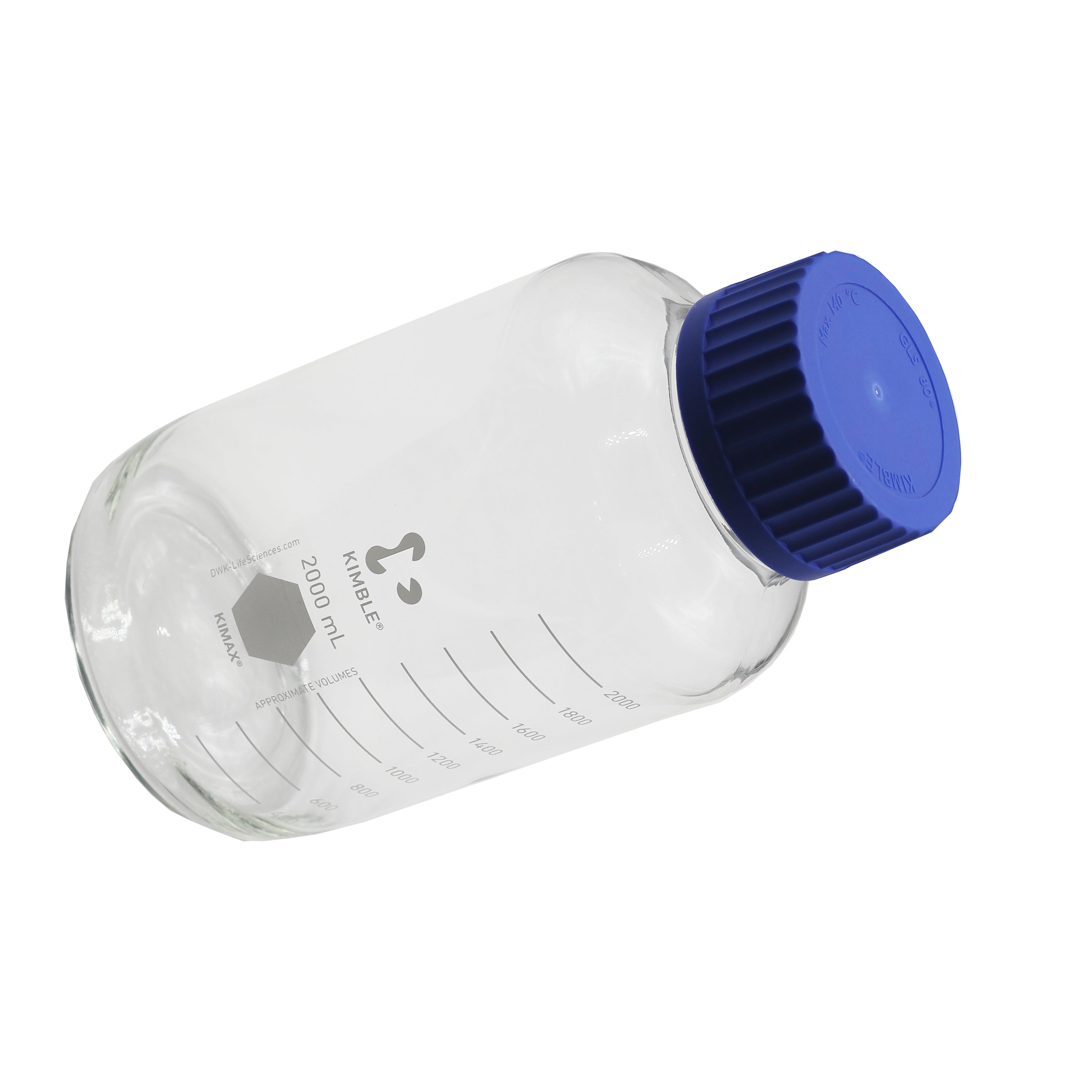 Duran 1 Liter GL45 Lab Glass Bottle, Plastic Coated, w/ Stock Screw Cap &  Pour Ring