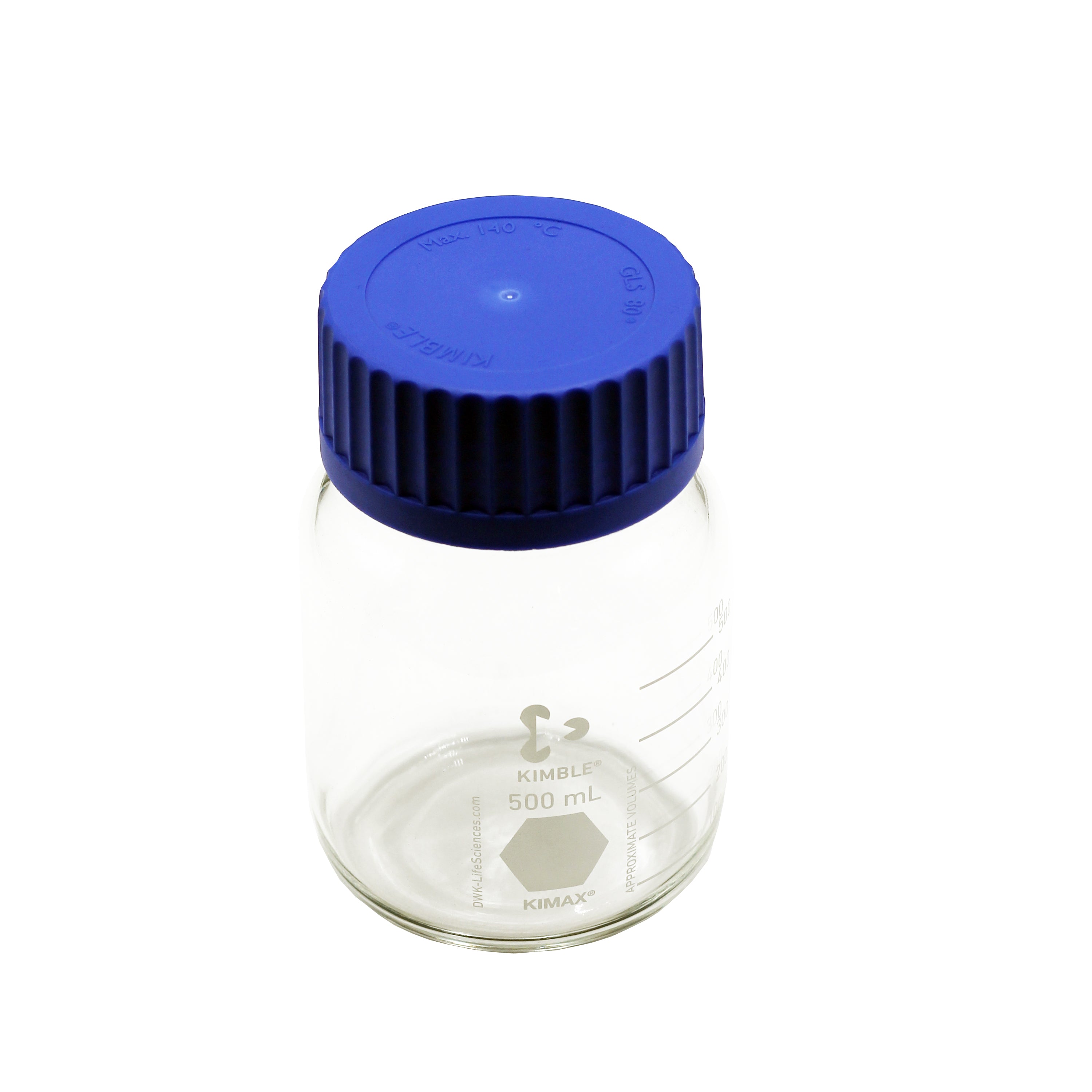 Borosilicate Glass Media Bottles, 20 Liter, Borosilicate Glass, GL-45, Blue  Cap