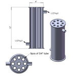 Load image into Gallery viewer, Tri-Clamp Tube In Shell Heat Exchanger Condenser Dephlegmator Reflux
