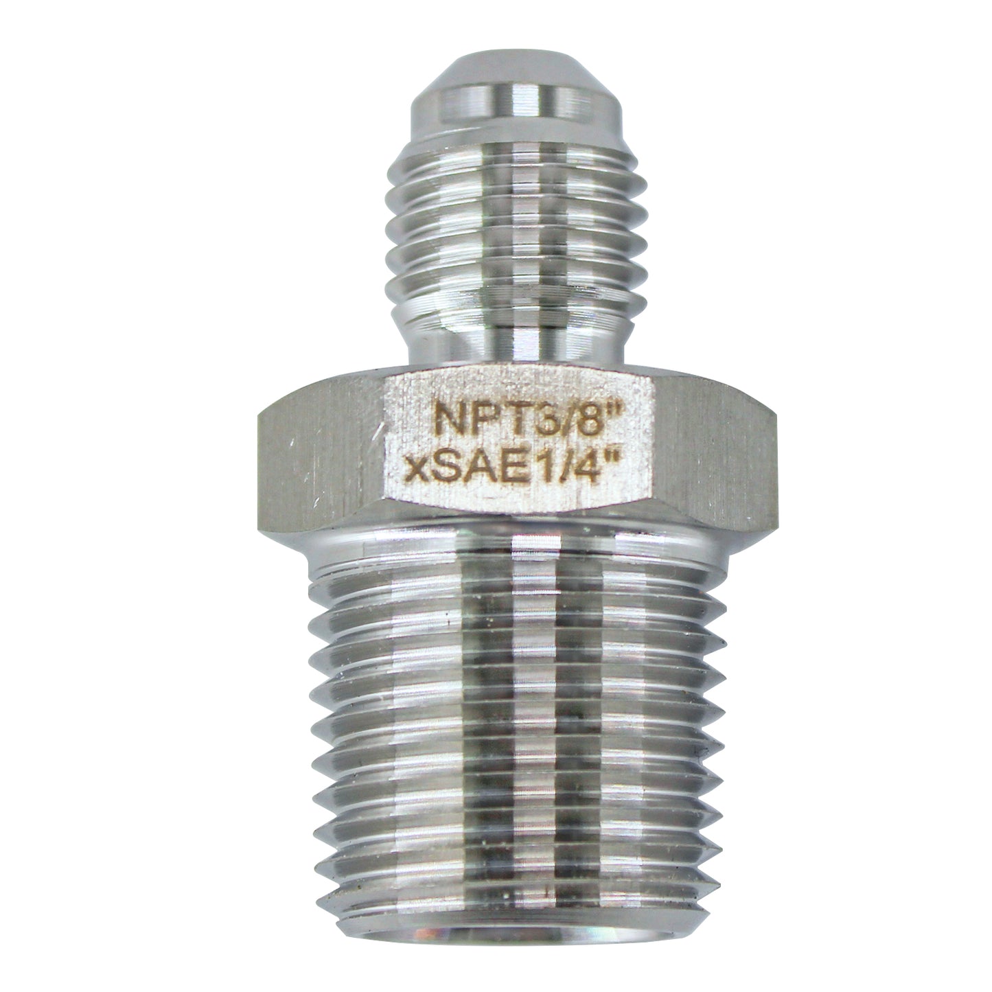 Male NPT to Male SAE Adapter - Multiple Sizes Stainless Steel 304
