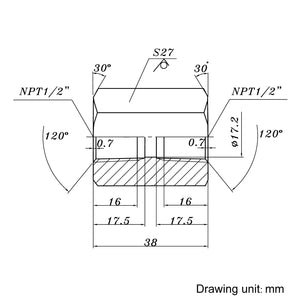 Hex Coupling Female NPT x Female NPT Stainless Steel 304