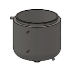 Load image into Gallery viewer, 15 L Jacketed Vessel Base Container 12&#39;&#39; Tri Clamp, 8&quot; Tall w/ 1.5&quot; Tri Clamp Round Base
