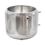 Load image into Gallery viewer, 15 L Jacketed Vessel Base Container 12&#39;&#39; Tri Clamp, 8&quot; Tall w/ 1.5&quot; Tri Clamp Round Base
