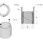Load image into Gallery viewer, 1/2&quot; Male NPT Condensing Coil  Stainless Steel 304
