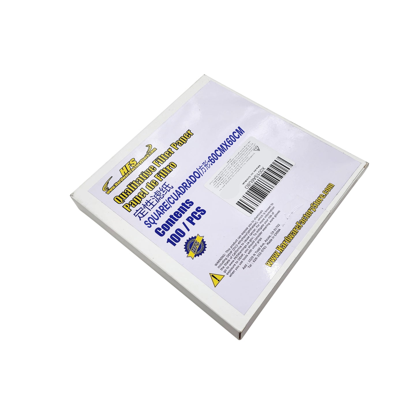 24X24IN Filter Papers Square 600mm 100PCS Ashless Qualitative Slow 3um