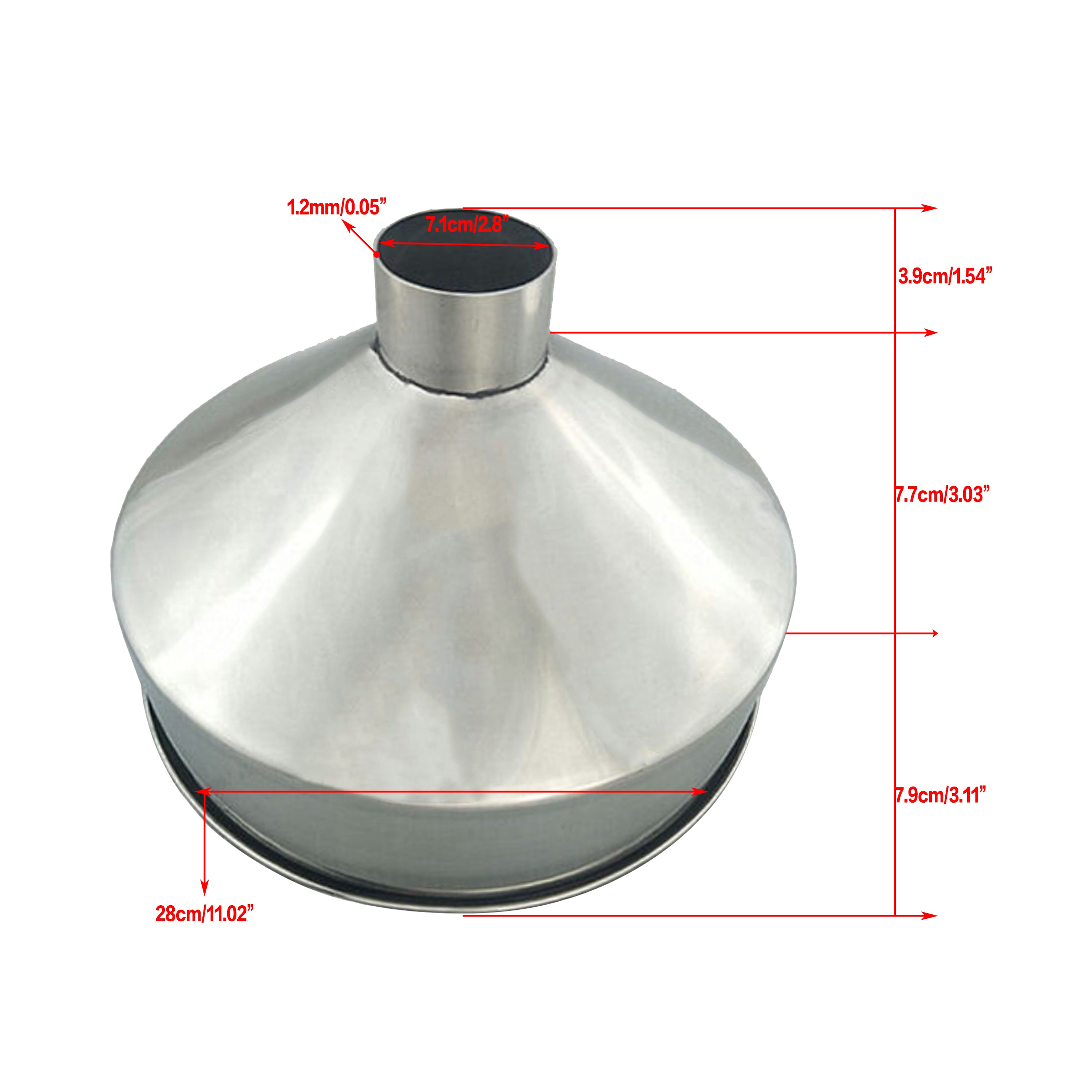Stainless Steel Funnel - 3'' Output | ShopHFS