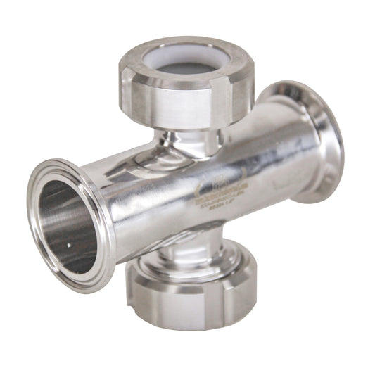 Hardware Factory Store Inc - Tri Clamp Inline Dual Port Sight Glass - [variant_title]