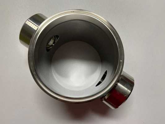 6'' Inline w/ 2'' Sight Flow Sanitary Sight Glass Tri-clamp SS304