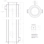 Load image into Gallery viewer, Jacketed Tri Clamp Spool 4&quot; x 48&quot; ASME Certified 350 PSI, 6&quot; JACKET 150PSI
