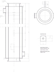 Load image into Gallery viewer, Jacketed Tri Clamp Spool 4&quot; x 48&quot; ASME Certified 350 PSI, 6&quot; JACKET 150PSI
