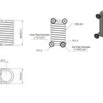 Load image into Gallery viewer, Jacketed Condensing Coil / Wort Chiller, (4) 1.5&quot; Tri Clamp Ports, 1/2&quot; Inner Tube OD, 3/4&quot; Outer Tube OD, 6&quot; Diameter, 12&quot; Height, 304 Stainless Steel

