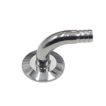 Load image into Gallery viewer, Tri Clamp 1.5&quot; x 1/2&quot; Barb w/ 90 Degree Elbow Stainless Stee 304

