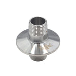 Load image into Gallery viewer, Tri Clamp 1.5&quot; w/ (2) 1/2&quot; MNPT Inside / Outside 304 Stainless Steel
