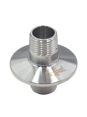 Load image into Gallery viewer, Tri Clamp 1.5&quot; w/ (2) 1/2&quot; MNPT Inside / Outside 304 Stainless Steel
