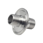Load image into Gallery viewer, Tri Clamp 1.5&quot; w/ (2) 1/2&quot; MNPT Inside / Outside 304 Stainless Steel
