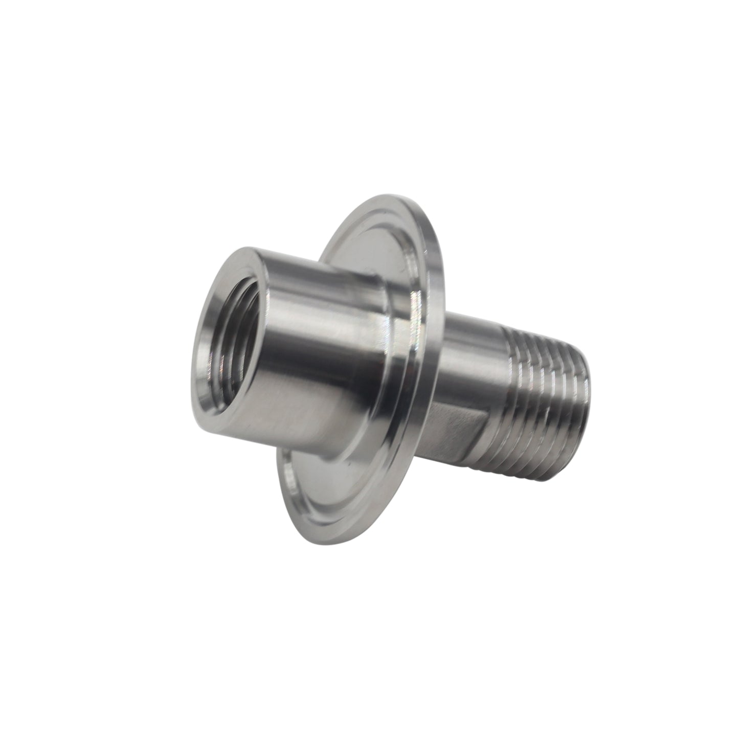 1.5"TC-1/2" NPT female x 1/2" NPT male Tri-Clamp to 2-Side Pipe Adapter