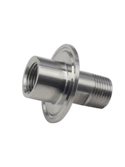 Load image into Gallery viewer, 1.5&quot;TC-1/2&quot; NPT female x 1/2&quot; NPT male Tri-Clamp to 2-Side Pipe Adapter
