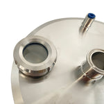 Load image into Gallery viewer, Extraction Flat Lid w/ 12&quot; x 1.5&quot; Tri Clamp, 2 x 1/4&quot; NPT female, 2 x 2&quot; Sight Glass
