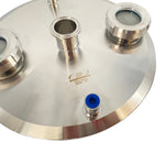 Load image into Gallery viewer, Extraction Flat Lid w/ 12&quot; x 1.5&quot; Tri Clamp, 2 x 1/4&quot; NPT female, 2 x 2&quot; Sight Glass
