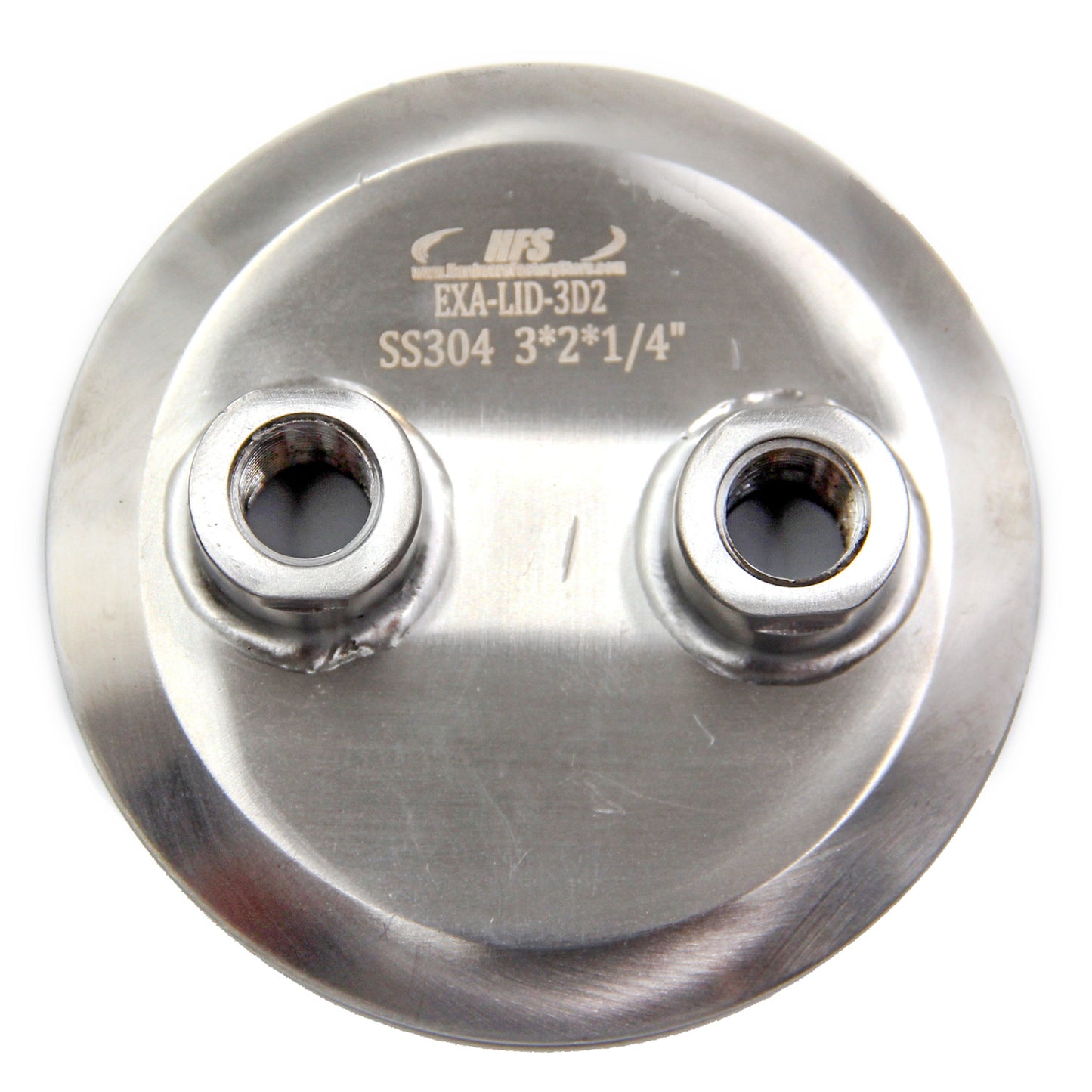 Extraction Tank Lid Tri Clamp 3" w/ (2) 1/4" FNPT